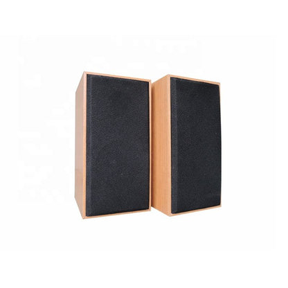 2.0 Channel USB Wired Wooden Computer Speaker, Dual 3W Full-range Desktop Audio