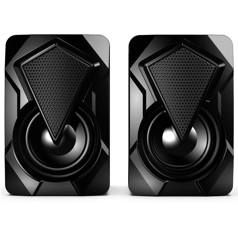2.0 Channel USB Powered RGB Gaming Dual Speakers with Dynamic LED Ambient Lighting