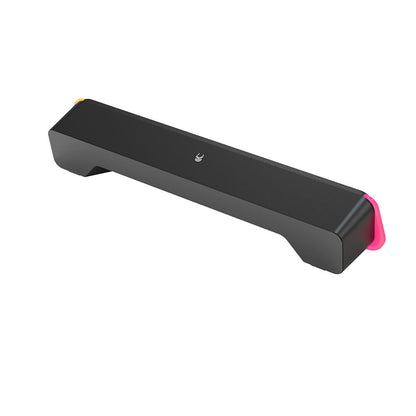 6W 2.0 Channel USB Wired Soundbar with Dynamic RGB Lights for PC Gaming & Desktop Audio