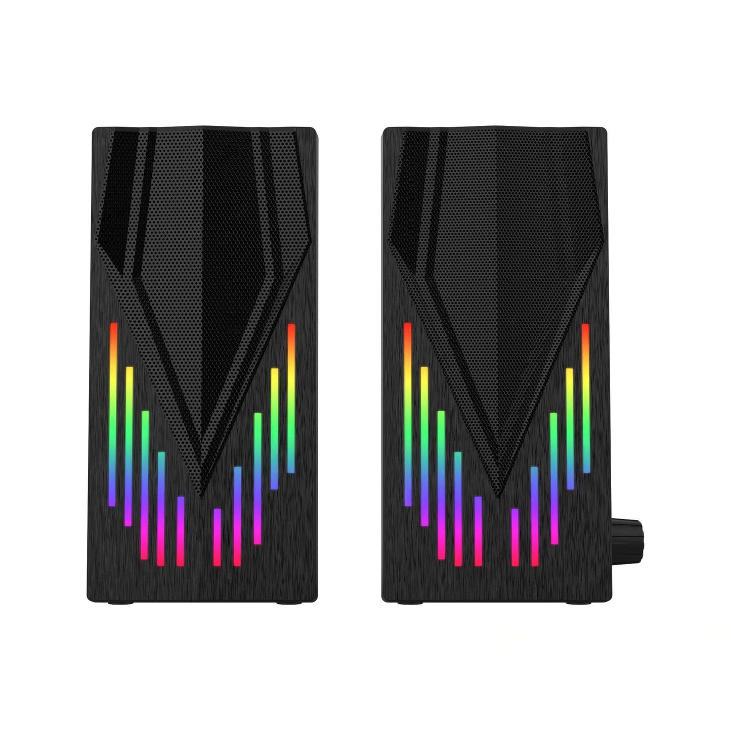 USB Powered 2.0 RGB Vertical Gaming Speakers with Boosted Bass & Remote Control