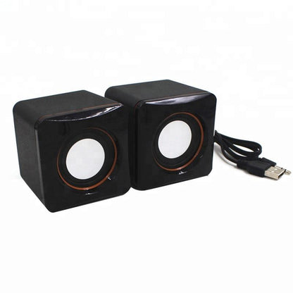 Dual 2W USB Powered Mini Stereo Computer Speakers with Built-in Amp & Multi Playback Support