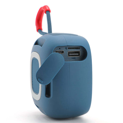 3W Portable Mini Bluetooth Speaker, ABS Outdoor Wireless Audio with LED Light & TF Card Slot