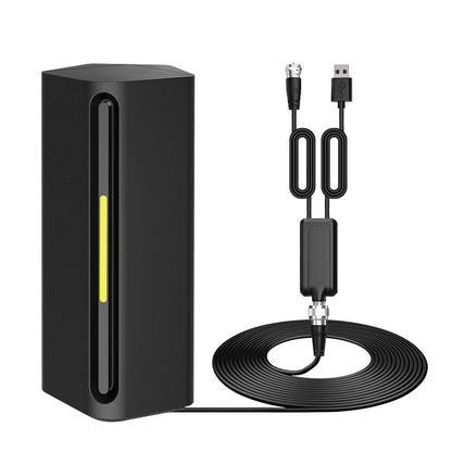 High Gain Waterproof Indoor & Outdoor Digital HD TV Antenna with USB Powered Signal Booster for 4K 1080P DVB-T2